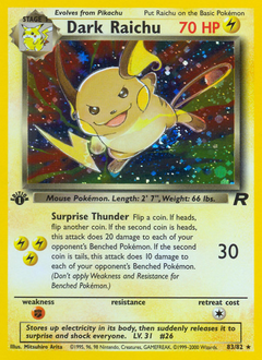 Dark Raichu from Team Rocket