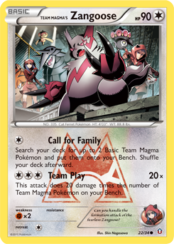 Team Magma's Zangoose from Double Crisis