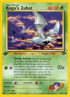 Koga's Zubat from Gym Challenge