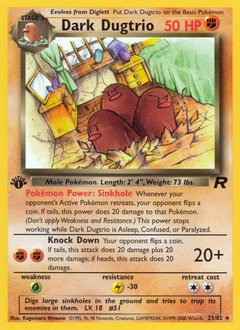 Dark Dugtrio from Team Rocket