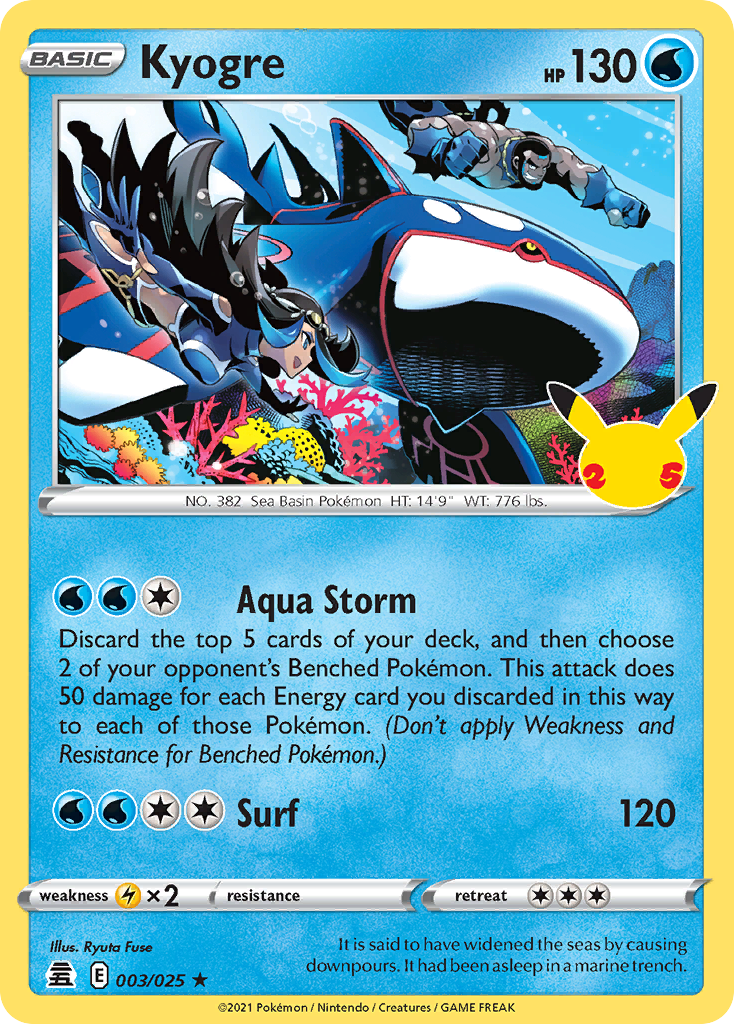 Kyogre from Celebrations