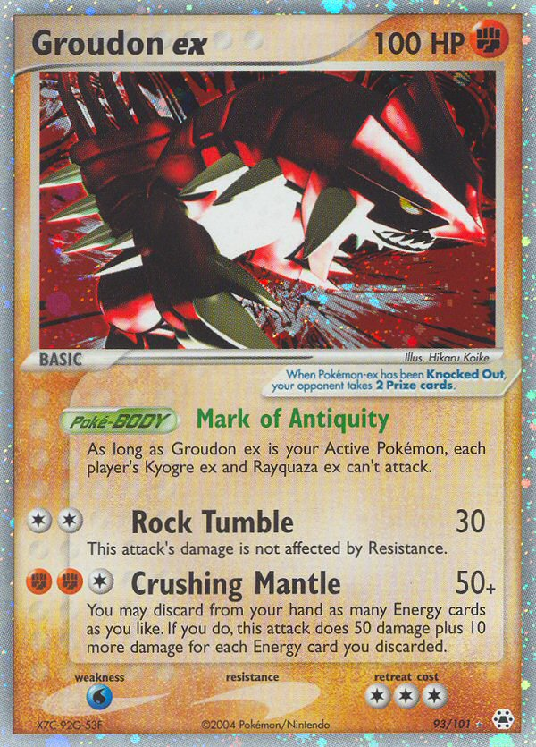 Groudon ex from Hidden Legends