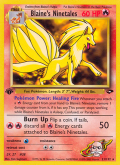 Blaine's Ninetales from Gym Challenge