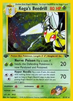 Koga's Beedrill from Gym Challenge